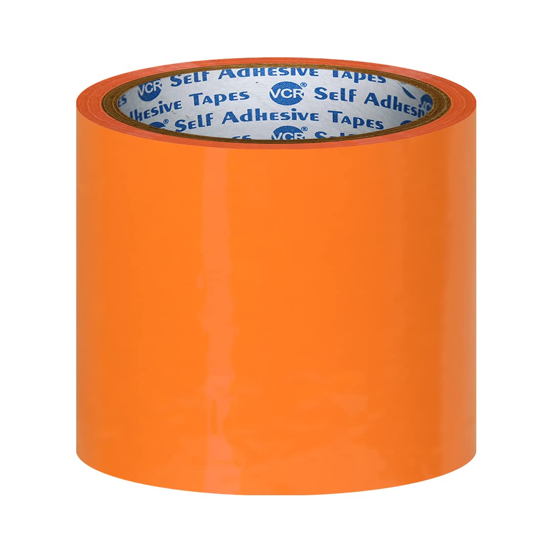 VCR Orange Color Tape - 50 Meters in Length - 96mm / 4" Width - 01 Roll Per Pack - BOPP Self Adhesive Tape for Arts and Craft use, Box Packing, Office and Home use (B07RXYX6GZ) Amazon Price History, Amazon Price Tracker
