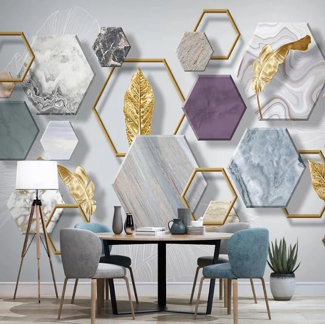 Papier peint moderne marbre pour mur de canapé et salon tendance