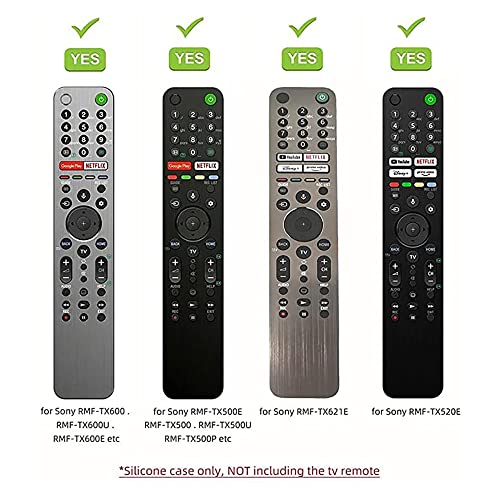 Image of Silicone Remote Cover Compatible for Sony Voice RMF-TX600U RMF-TX500E Smart TV Remote Control Remote Case with Loop (Sky Blue)