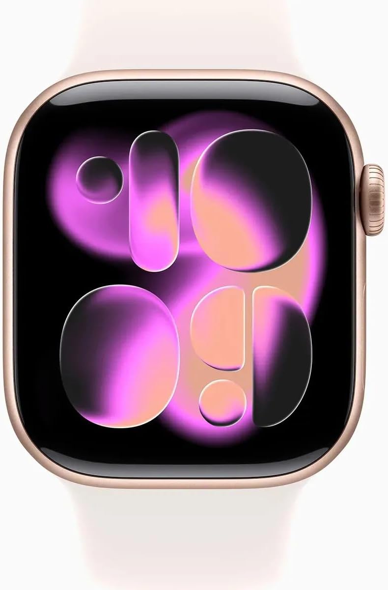 Apple Watch Series 11 [GPS + Cellular, 46mm] Rose Gold Aluminum Case with Light Blush Sport Band, M/L (Renewed)