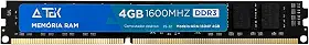 Memória Ram 4GB DDR3 1600MHz DIMM 1,5V Alto Desempenho Multitarefas para PC Desktop