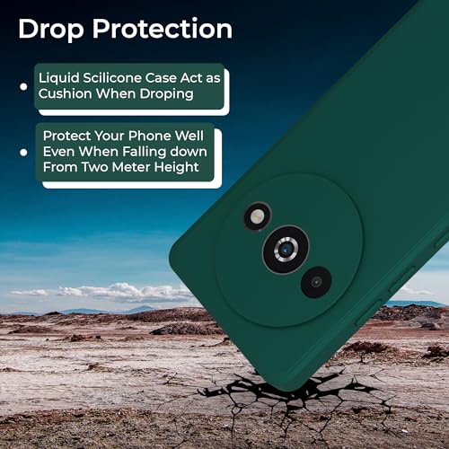 Image of A rtistque Back Cover Case for Mi Redmi A3 5G / A3X 5G / Poco C61 5G with Camera Protection | Shockproof TPU | Stylish Protective Design | Slim Fit | Mi Redmi A3 / A3X / Poco C61 Back Cover - Green
