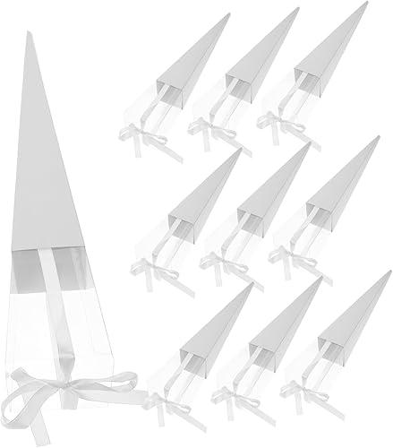 COOPHYA 10 unids caja de una sola flor bolsas de envoltura de boda papel de embalaje de rosas individuales bolsa de embalaje de rosa papel de regalo