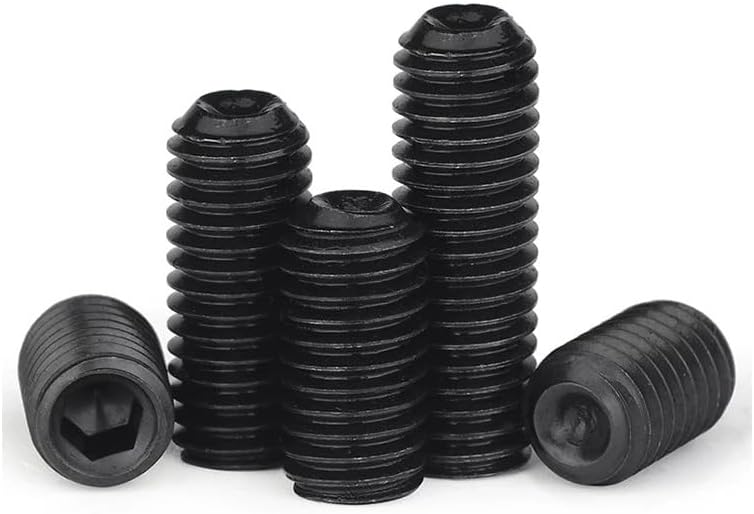 Fine Thread Black 12.9 Steel Hex Socket Set Screw Cup Point Grub Screws 5/16 3/8 (50,UNF 1/2-20 x 1/2)