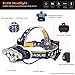 MOSFiATA Headlamp, Headlight 13000 Lumen 8 LED 8 Modes 18650 USB Rechargeable Waterproof Flashlight with Red Light Head Lamp Camping Gear for Adults Camping Hunting Running Hiking Fishing (Classic)