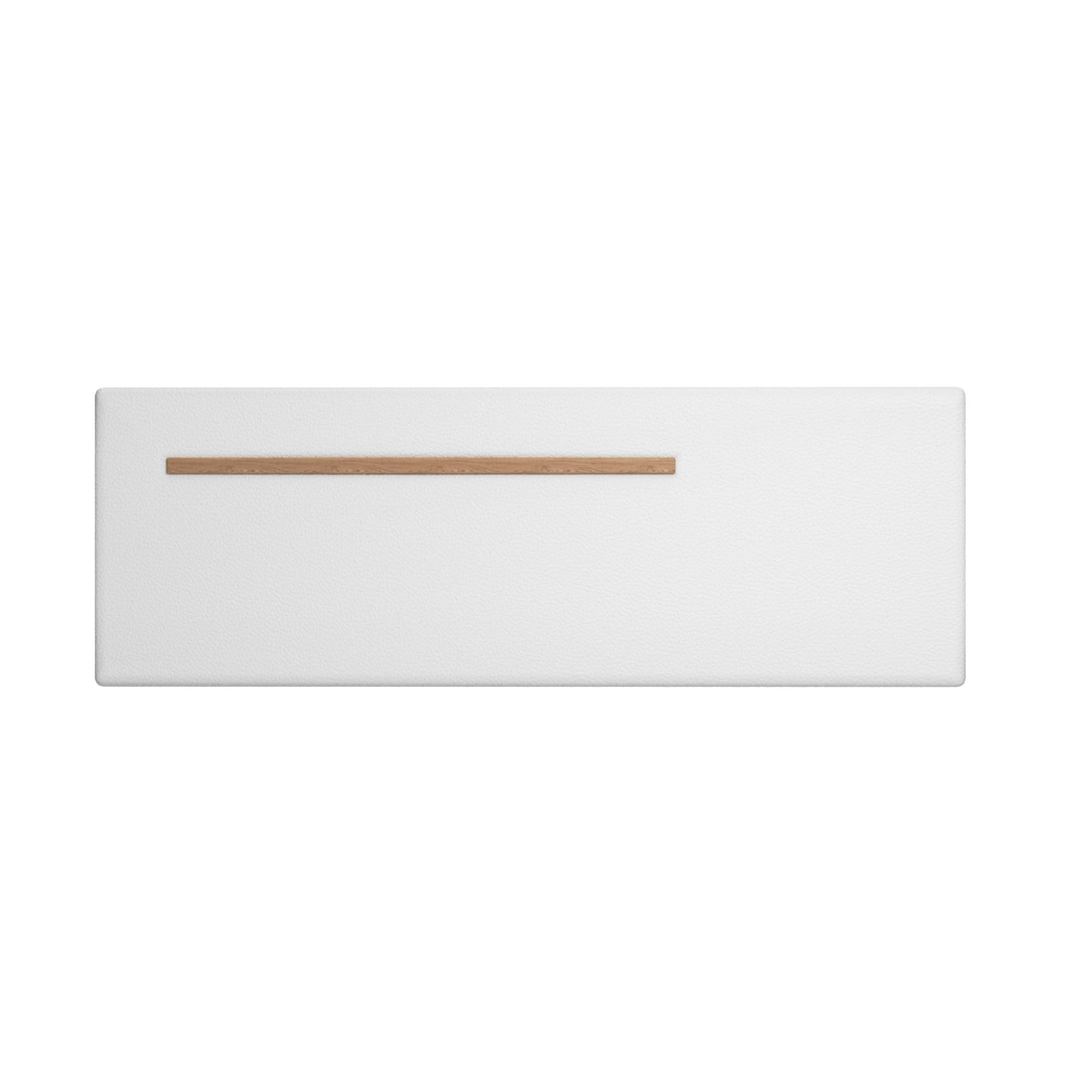 LA WEB DEL COLCHON Cabecero tapizado Julie Madera para Cama de 135 (145 x 55 cms) Blanco Polipiel
