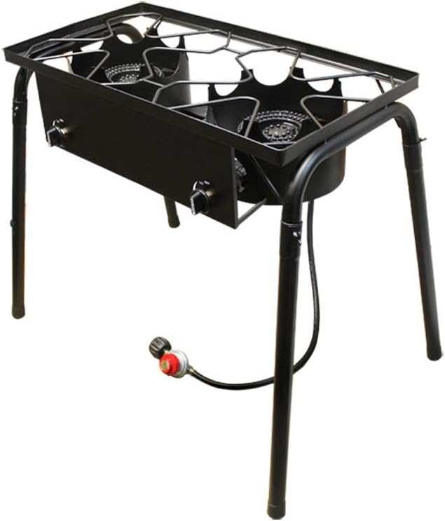 Estufa de Gas 2 Quemadores Portátil para Exteriores y Camping miniatura 2