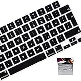 HRH German Language Silicone Keyboard Cover for MacBook Air 13.6/15 M3/M2/M1 Pro 14/16