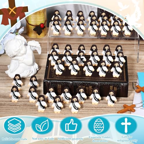 image for Bememo 25 Pcs Little Jesus Figures Original Design Jesus Love You Mini