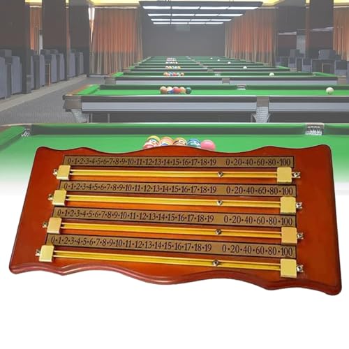 Marcador de billar y snooker de madera con rieles y punteros, para salas de juego y clubes miniatura 1