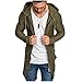 UMore Herren Sweatjacke mit Kapuze Slim Fit Baumwolle-Anteil Basic Männer Hoodie-Cardigan Langarm Jungen Schwarze Kapuzenjacke für Winter Sommer