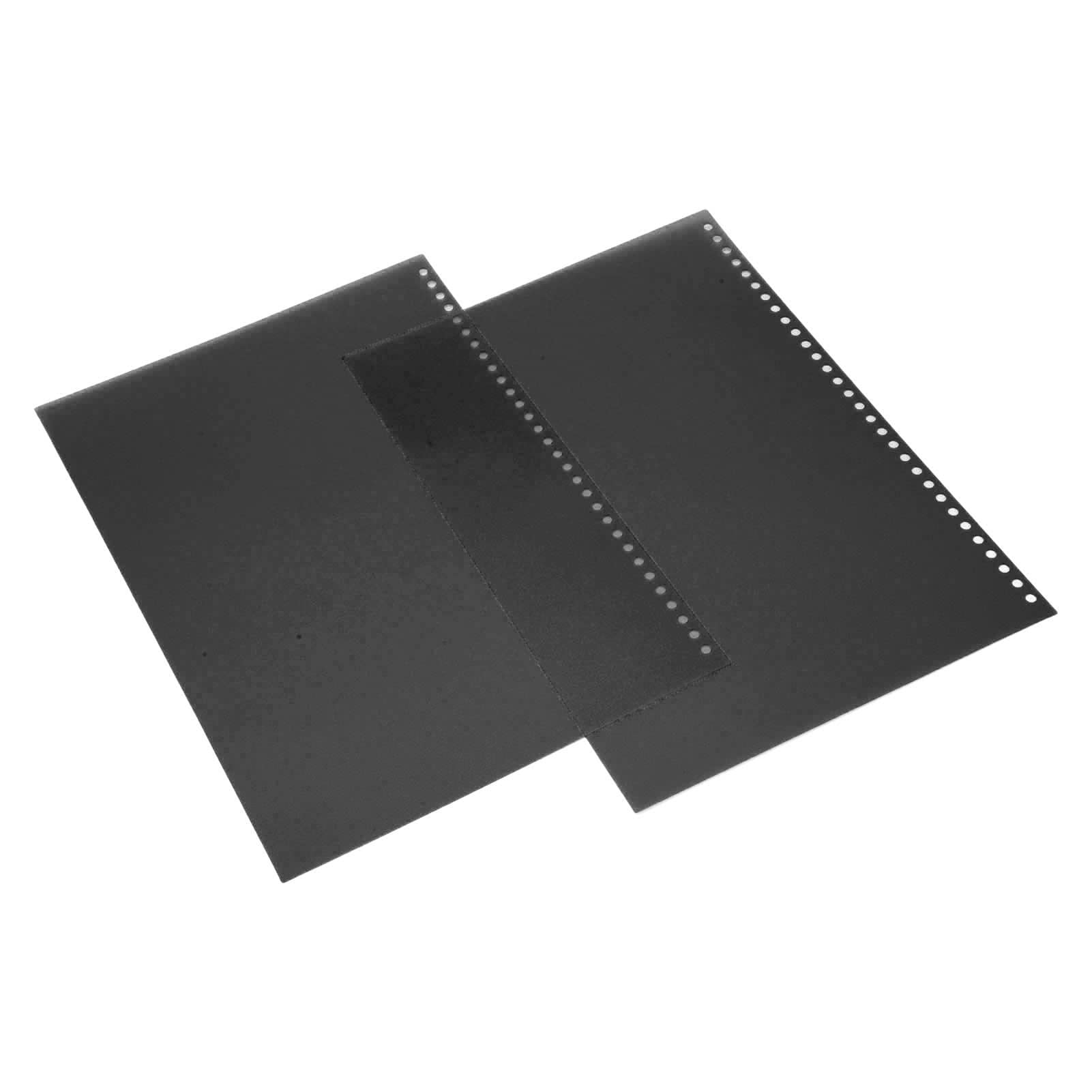50pcs Feuilles de Protection 30 Trous A4 Flexibles Givrées Translucides Imperméables Couvertures de Reliure Réutilisables pour Rapports Présentations École Bureau PP Plastique (Noire)