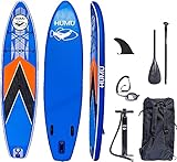 HUMU 10.5' Inflatable Stand Up Paddle Board, SUP Bundle w/Accessories, Backpack, Paddle, Pump,...
