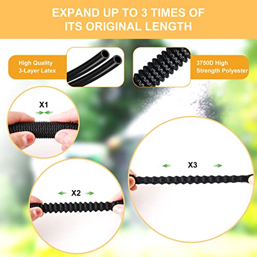 Expandable Garden Hose,Water Hosepipe Retractable Flexible Never Kink Hose Pipe for Pet & Car Washing, Cleaning, Watering Lawn and Garden(Reaching 50FT After Expansion) - Image 5