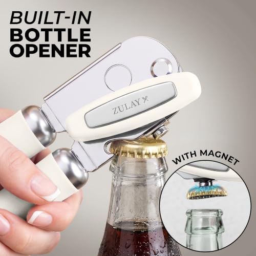Image of Zulay Kitchen Stainless Steel Swing Open Manual Can Opener Comfortable Grip