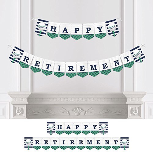 Big Dot of Happiness - Par-Tee Time - Golf - Retirement Party Bunting Banner - Golf Party Decorations - Happy Retirement