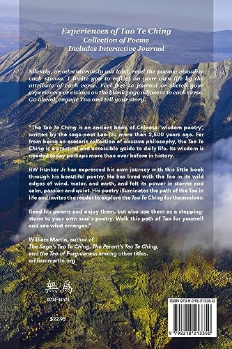 Experiences of Tao Te Ching: Collection of Poems includes Interactive Journal