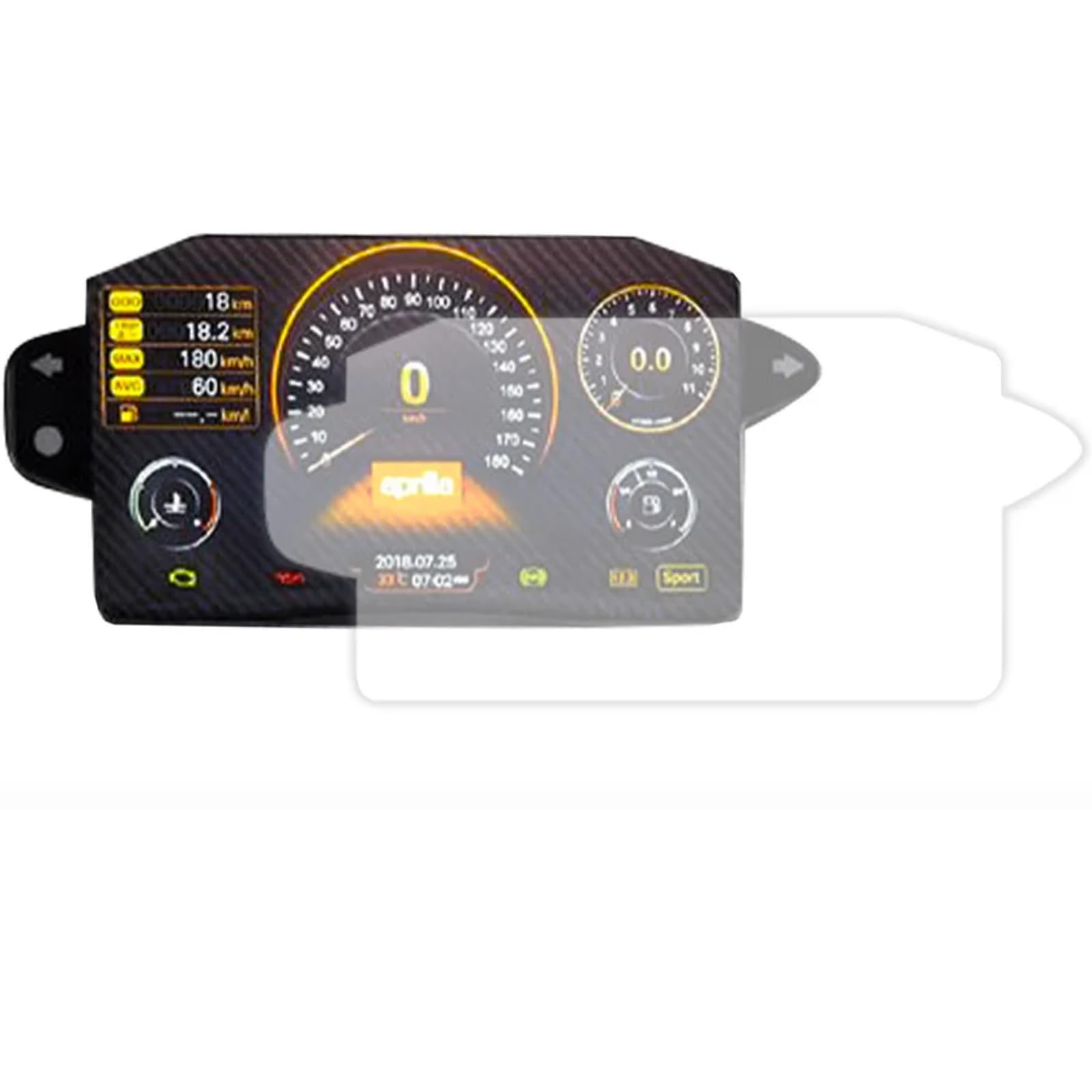 Film TPU Aprilia SR MAX 300 protection écran contre rayures de clés - 7