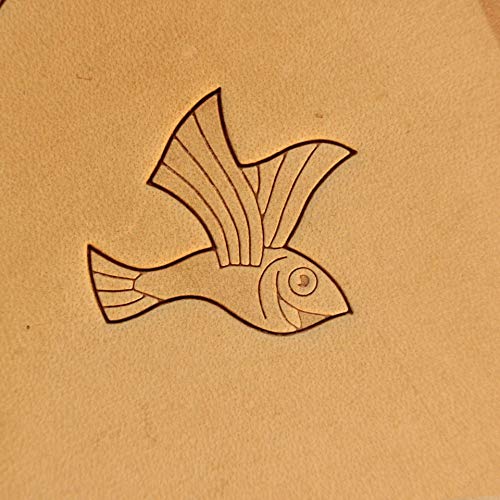 Leather Stamp Tool Fish Stamping Working Carving Punches Tools Craft Saddle Brass #229