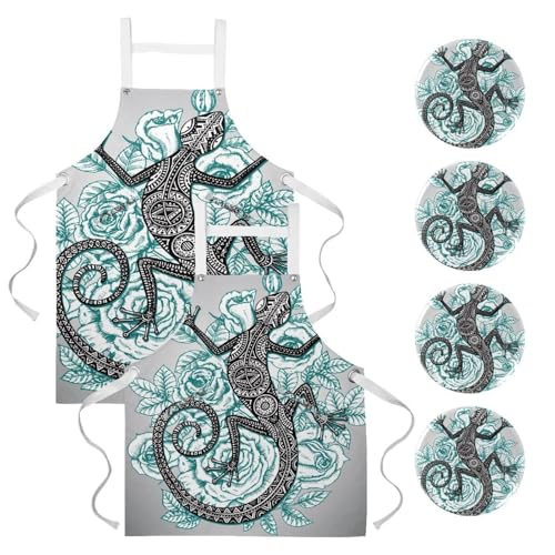 Tablier de serveuse réglable lot de 2 avec broches amovibles pour le service