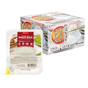 IRIS Instant White Sushi Rice (10 Pack), Premium Japanese Short Grain Sticky Rice, Microwave for 80 seconds (1.2 Minutes), Gluten Free Vegan, Grown Polished and Packed in Japan
