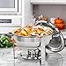 ZENY Pack of 3 Round Chafing Dish Full Size 5 Quart Stainless Steel Deep Pans Chafer Dish Set Buffet Catering Party Events Warmer Serving Set Utensils w/Fuel Holder