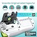 VolenGo White BZ Tapes for D210S H1100 E1000 Label Maker, 12mm 0.47 Laminated CHIP Label Tapes Refills, Black on White (3B21Z), 0.47 Inch (12mm) x 26.2 Feet (8m), 5-Packs