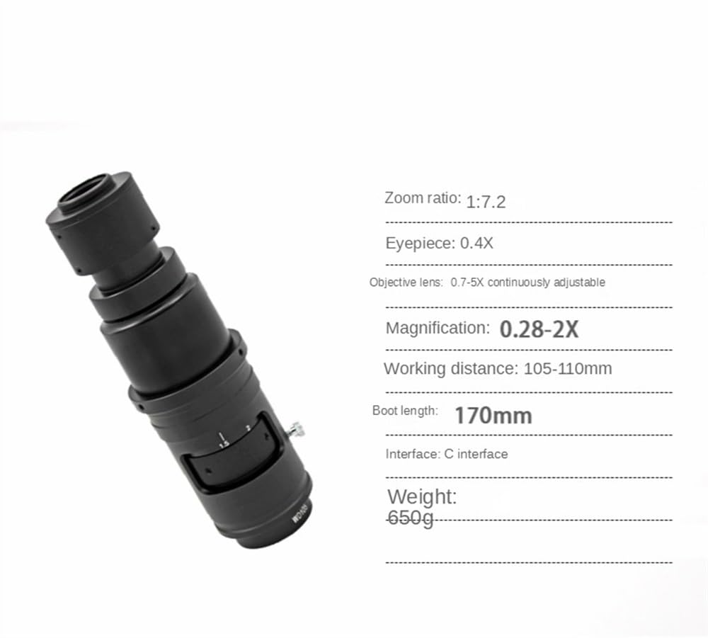 Accessori per microscopio da laboratorio Lente for microscopio 1: 7.2 Lente monoculare Ccd coms Lente for apparecchiature visive Lente d'ingrandimento digitale ad alta chiarezza