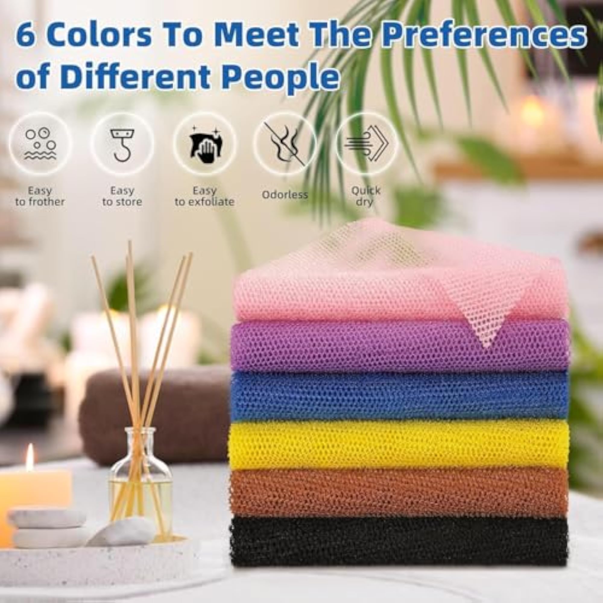 2 Pcs African Net Bath Sponge & Loofah Scrubber