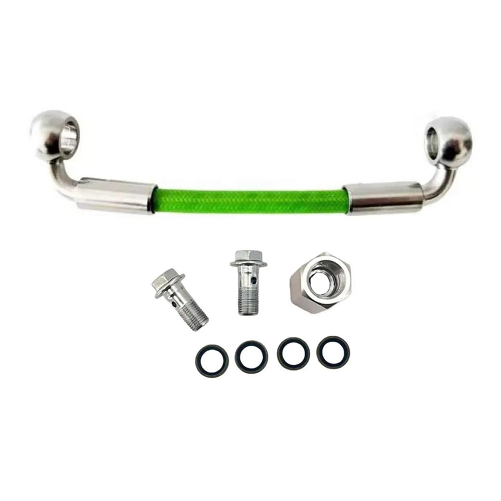 Motorcycle Brake Clutch Line 10mm Banjo 90°-90° Motorcycle Extender Connector Rod 2way Adapter Hydraulic Brake Clutch Oil Hose Line Pipe Accessories(260cm)
