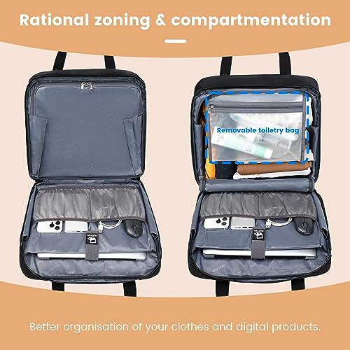 Image of RUCYEN Rolling Laptop Bag,Rolling Briefcase for Men & Women,Laptop Briefcase on Wheels,Carry On Bag for Business Travel