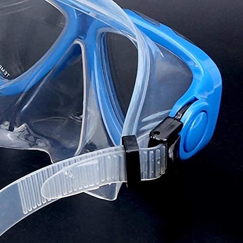 Maschera da snorkeling integrale Maschere da sub Maschera da snorkeling Occhiali in silicone temperato Occhiali da nuoto antiappannamento impermeabili Attrezzatura da snorkeling subacquea con str