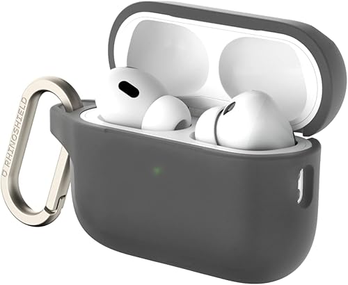 RHINOSHIELD Funda para AirPods con mosquetón compatible con Apple AirPods Pro 2, protección contra caídas de grado militar, resistente a los
