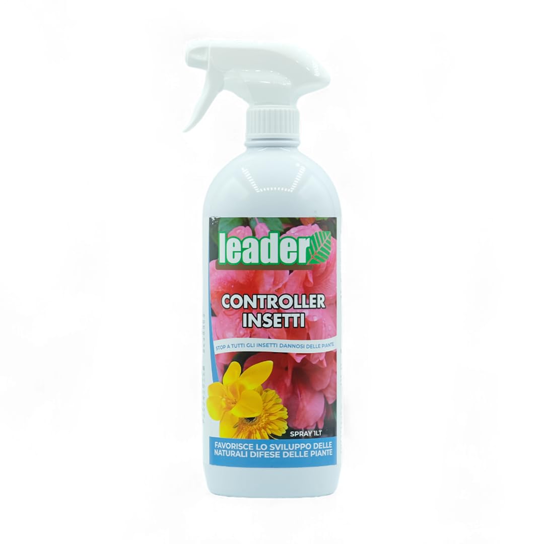 LEADER, Controller Insetti, Contiene Estratti Vegetali, Svolge un Effetto Repellente Contro gli Insetti Dannosi e Favorisce lo Sviluppo delle Difese delle Piante, Ampio Spettro d'Azione, Formato da 1L