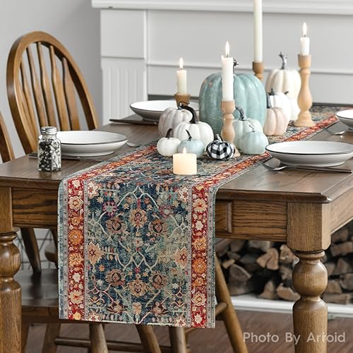 Artoid Mode TABLERUNNER-REGULAR-33183-021RD Boho Bohemia Style Red Table Runner thumb #3