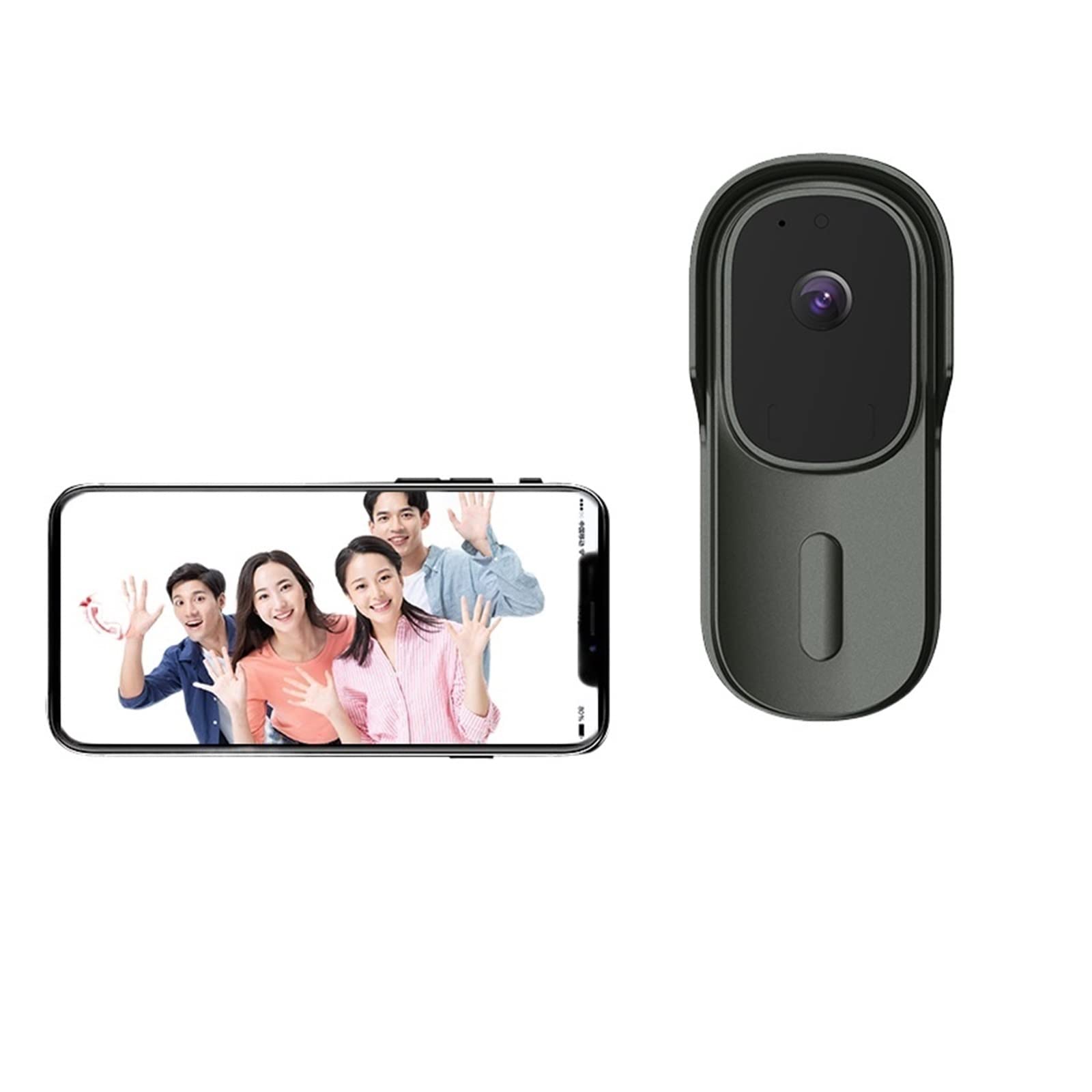 Videocamera per Campanello, Tuya Video Campanello Infrarossi Induzione Del Corpo Umano Rilevazione Del Movimento Basso Consumo Energetico Videocitofono Wireless Home,Allarme Casa,Citofono Smart
