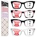 SIGVAN 4 Pack Progressive Multifocus Reading Glasses for Women Men Blue Light Blocking Spring Hinge Oprah Style Readers (4 Mix, 1.5)