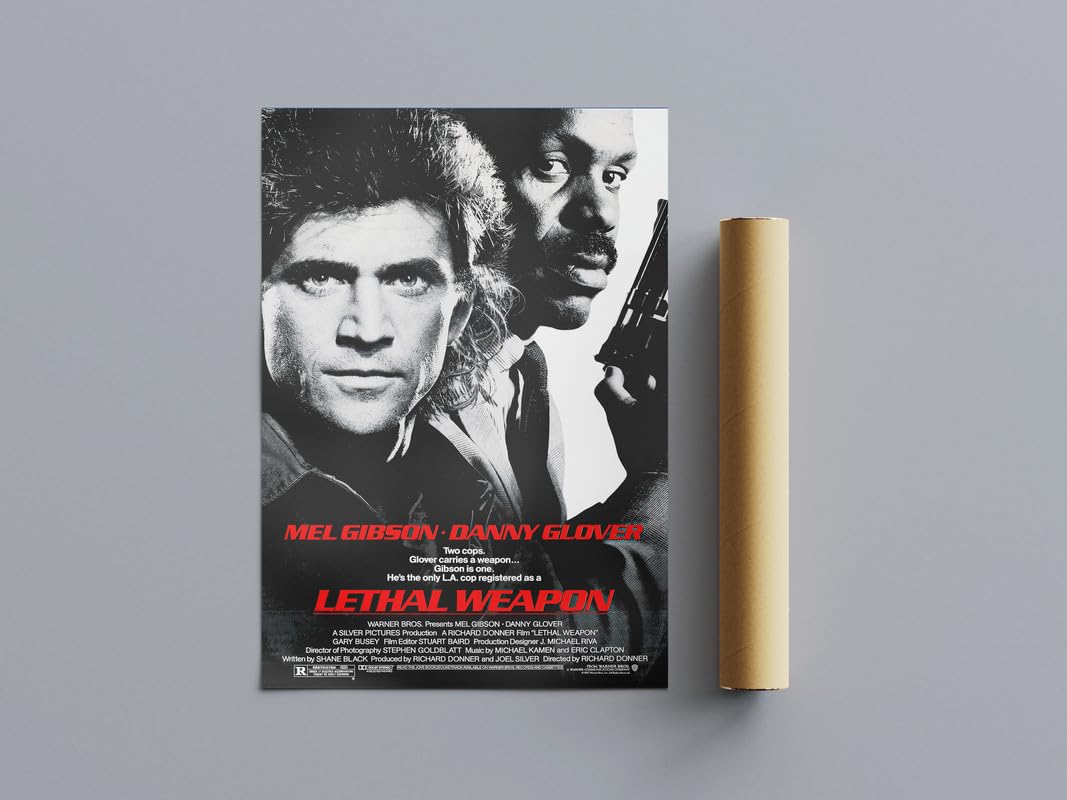 Pixie Posters Multi Colour 80S Classic Movie Posters Lethal Weapon Wall Art (A3 Size 29.7Cmx42cm)