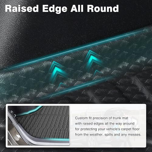 Image of Mixsuper Cargo Liner for Toyota Camry 2018-2025 (All Models Including Hybrid), Trunk Mat for Toyota Camry Accessories Cargo Mat Rear Trunk Liner Black