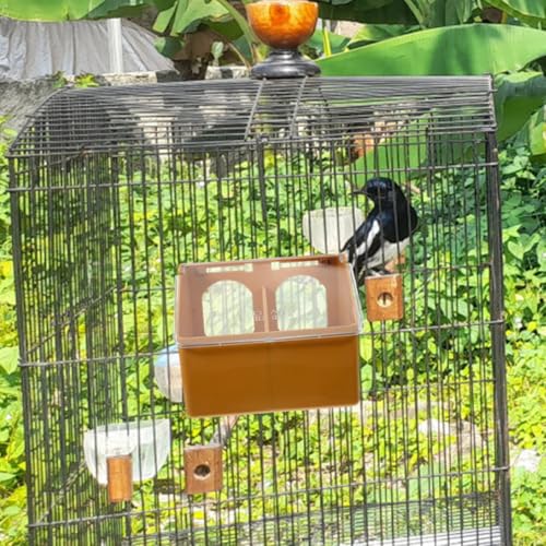 Mangeoires suspendues oiseaux double compartiment plastique - 6