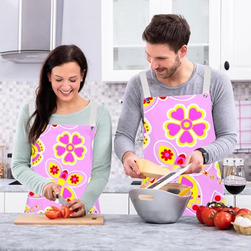 Lot de 2 tabliers de cuisine de serveuse multicolores - 6