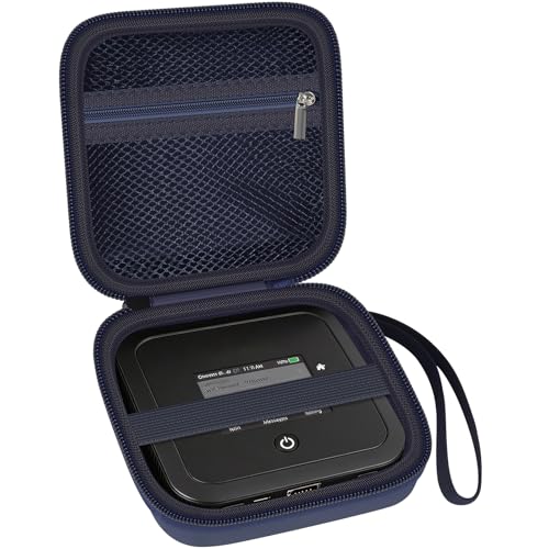 Image of Travel Router Case Compatible with NETGEAR Nighthawk M7 Pro / M6 M6 Pro MR6150 6500 / M5 5G MR5200 5100 / M1 M2 Mobile Hotspot. WiFi Router Storage Carrying Holder with Mesh Pocket (Box Only) (Blue)