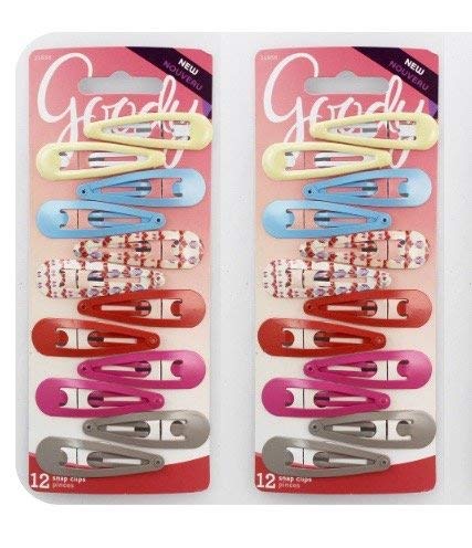 Goody Vintage Retro Hair Snap Clips (2 x 12 counts)