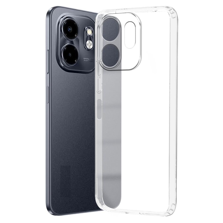 Image of COVERBLACK Flexible Rubber Case Back Cover for Compatible Model with Infinix X6532C / SMART 9 HD - Transparent