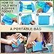 Strandspielzeug Tasche Strandtasche Mesh Beach Bag, Wasserspielzeug Rucksack Beutel, netztasche sandspielzeug, sandspielzeug tasche, Faltbare, Für Familie Urlaub Badetasche Groß (Blau)