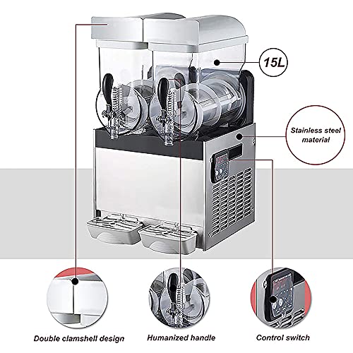 ZLH 30L Commercial Slushy Machine, 220V 700W Gefrorene Getränk Snowcone Slush Maker Maschine, Edelstahl Margarita… – Bild 5