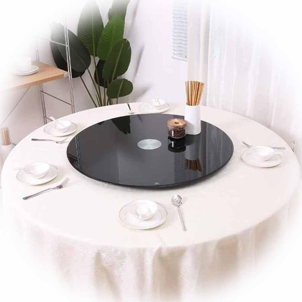 Plateau de table anti-basculement Lazy Susan en verre trempé pour éviter les accidents