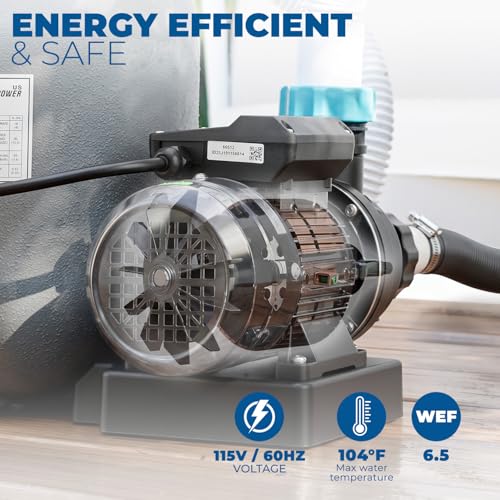 Image of XtremepowerUS 10 inch Sand Filter Pump System for Above Ground Swimming Pool Multi-Port Valve Swimming Pool Filter With Filter Ball Included, Enhanced Circulation and Filtration