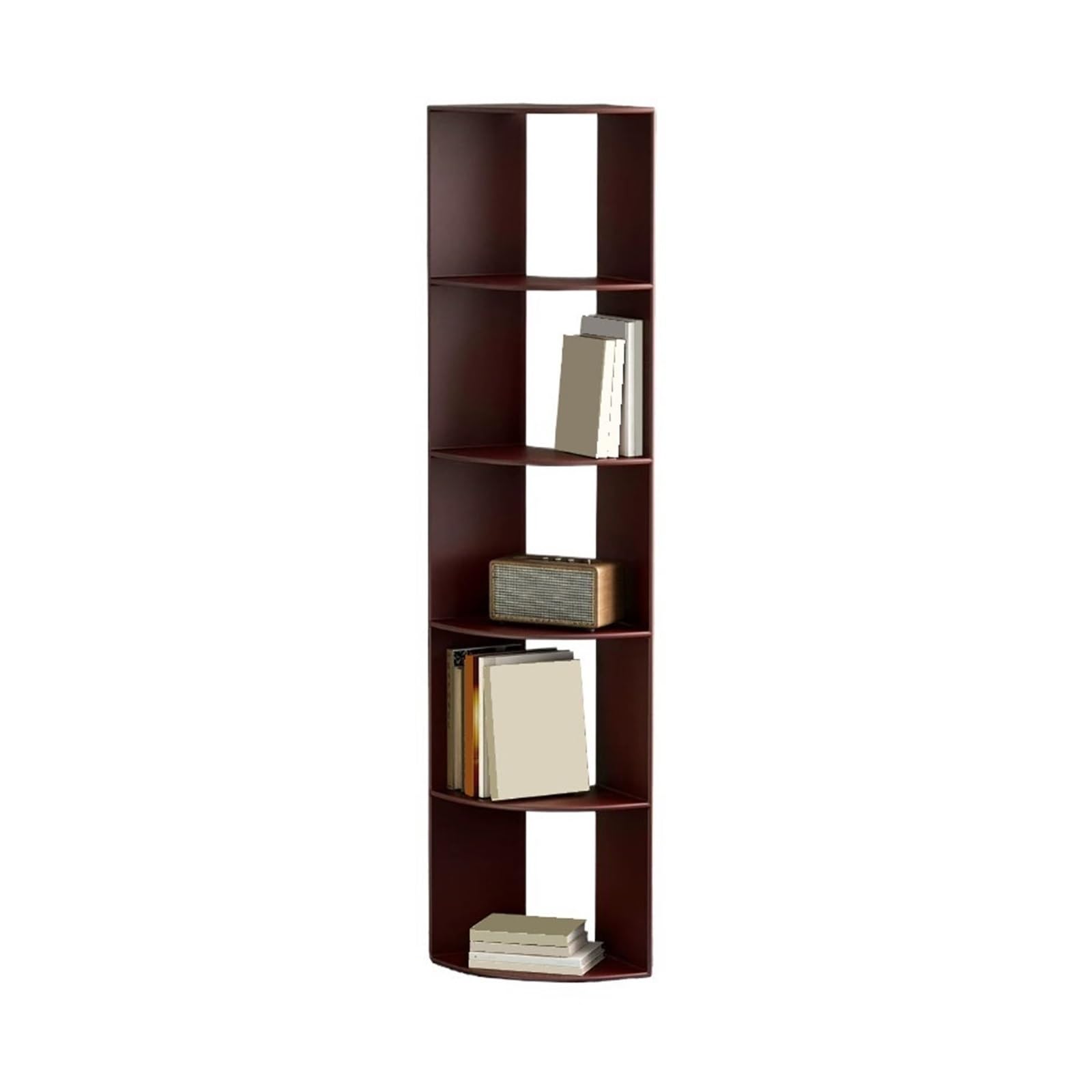 XUJUAN-0227 Bookshelf Corner-style Freestanding Wooden Minimalist Bookshelf Multi-tier Light Luxury Triangle Storage Rac