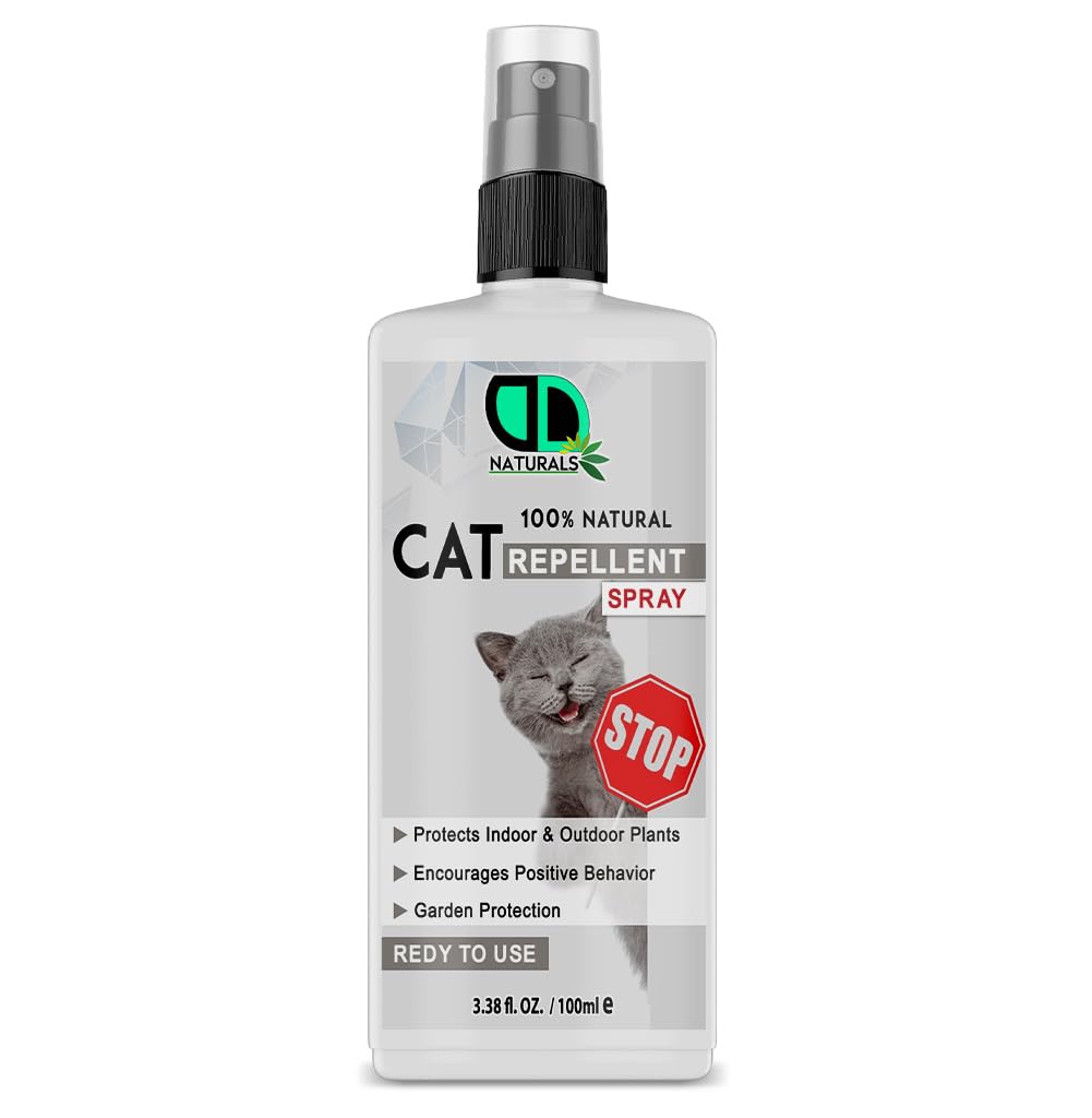 DD Teck 100% Natural Cat Repellent Spray, Safe & Effective -Prevents Scratching & Damage, Garden Protection,Encourages Positive Behavior,Easy to Use (100ml Spray)